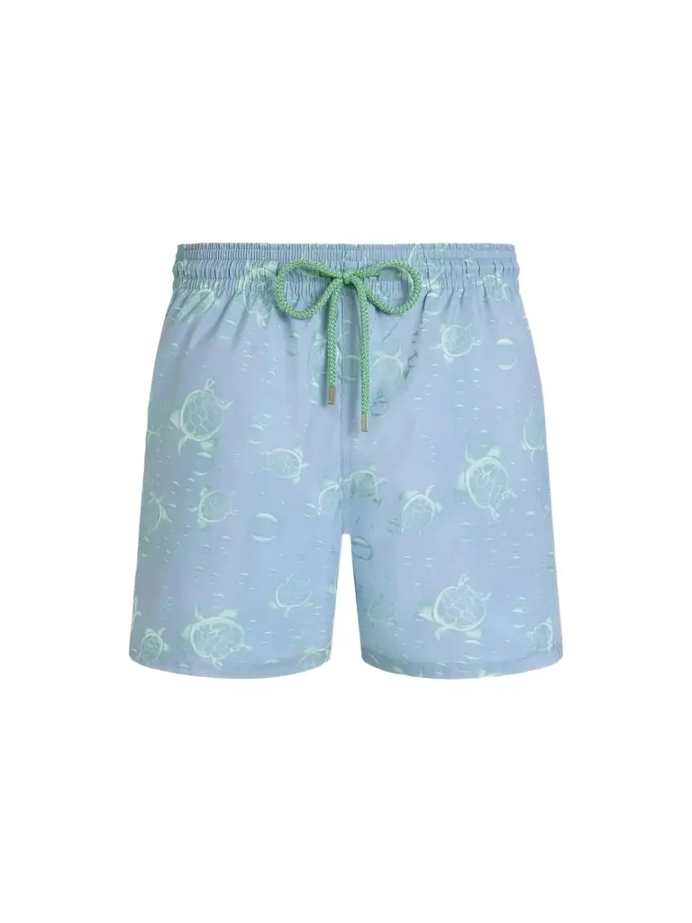 Vilebrequin Men's Bubbles Turtles 3D Print Swim Shorts