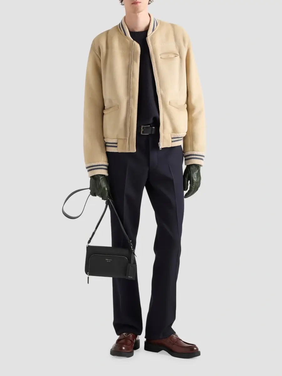 Prada Men's Saffiano Leather Shoulder Bag | Thumbnail 2