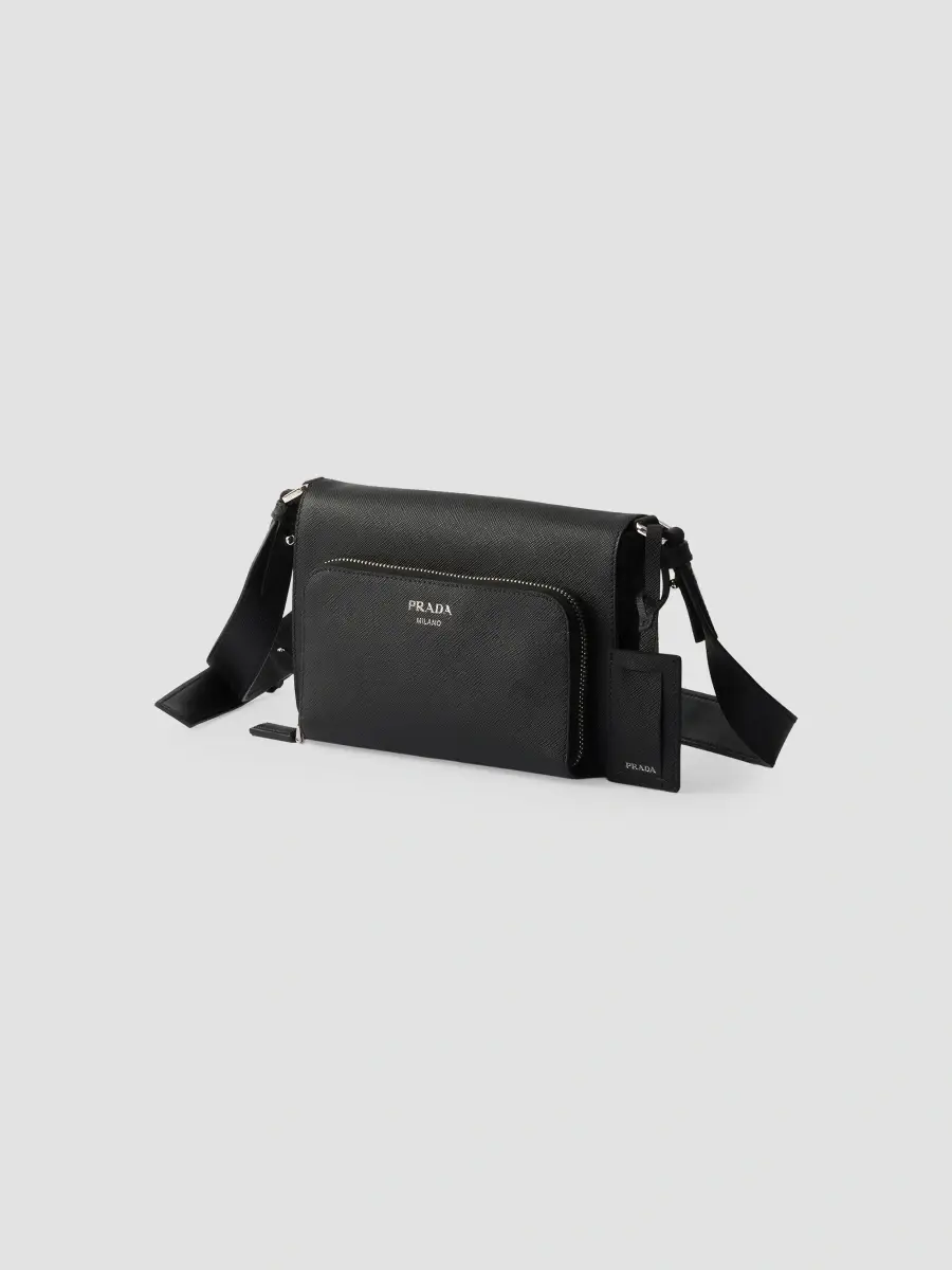Prada Men's Saffiano Leather Shoulder Bag | Thumbnail 4
