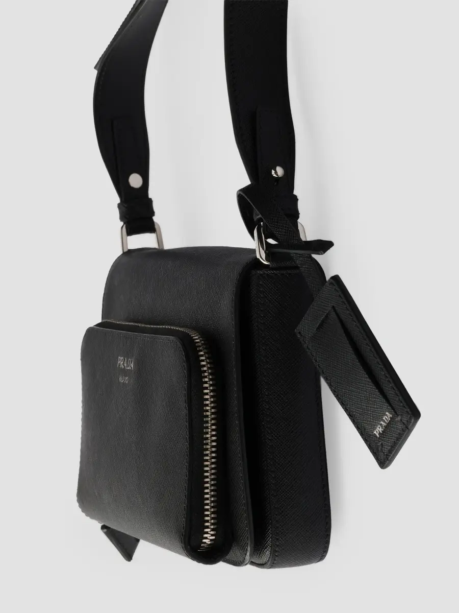 Prada Men's Saffiano Leather Shoulder Bag | Thumbnail 7