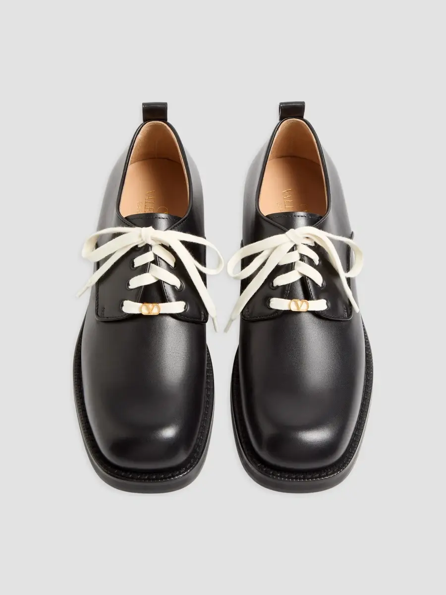 Valentino Men's Derby Punx in Calfskin - Black | Thumbnail 4 Valentino Men's Derby Punx in Calfskin - Black | Thumbnail 4