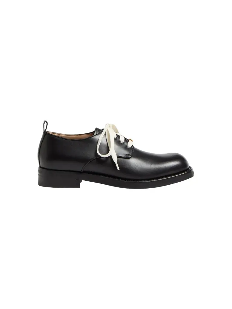 Valentino Men's Derby Punx in Calfskin - Black