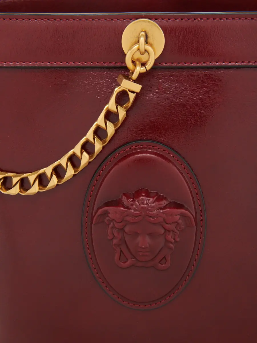Versace Women's Pivot Mini Leather Bucket Bag | Thumbnail 4 Versace Women's Pivot Mini Leather Bucket Bag | Thumbnail 4