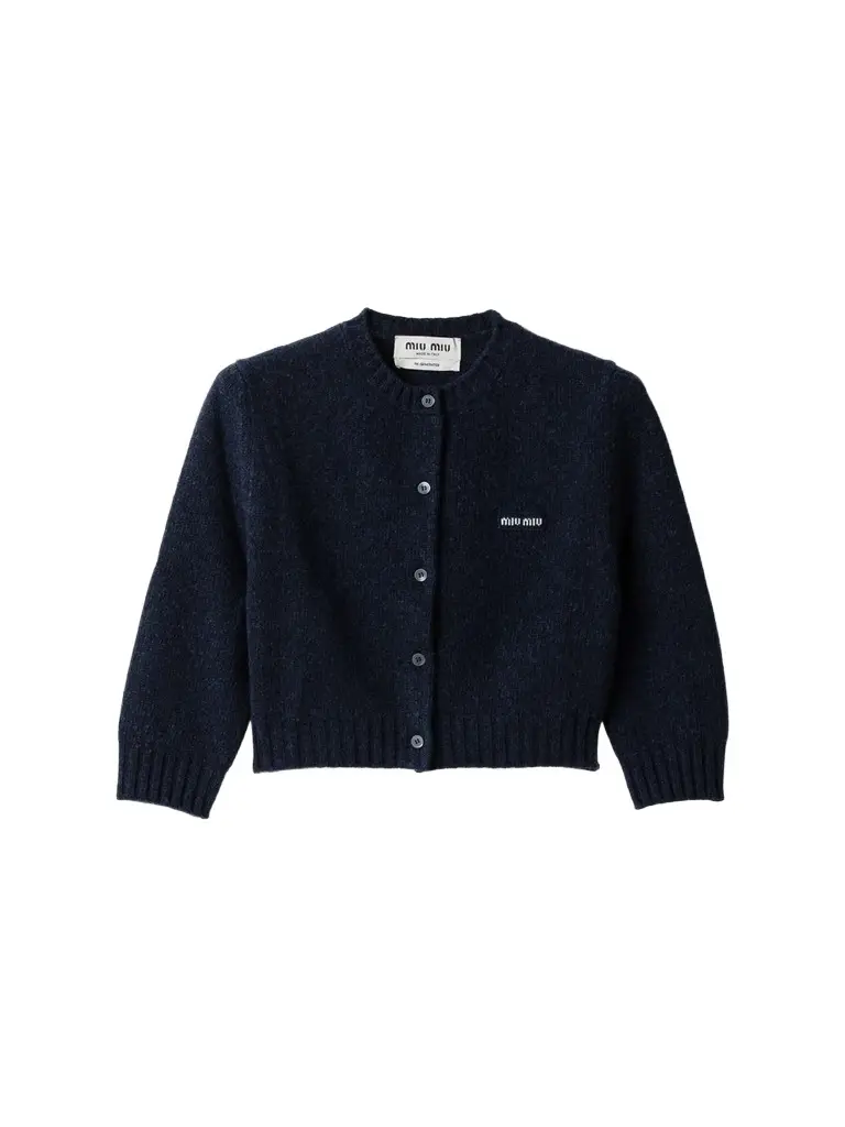 Women's Wool and Cashmere Cardigan - Blue