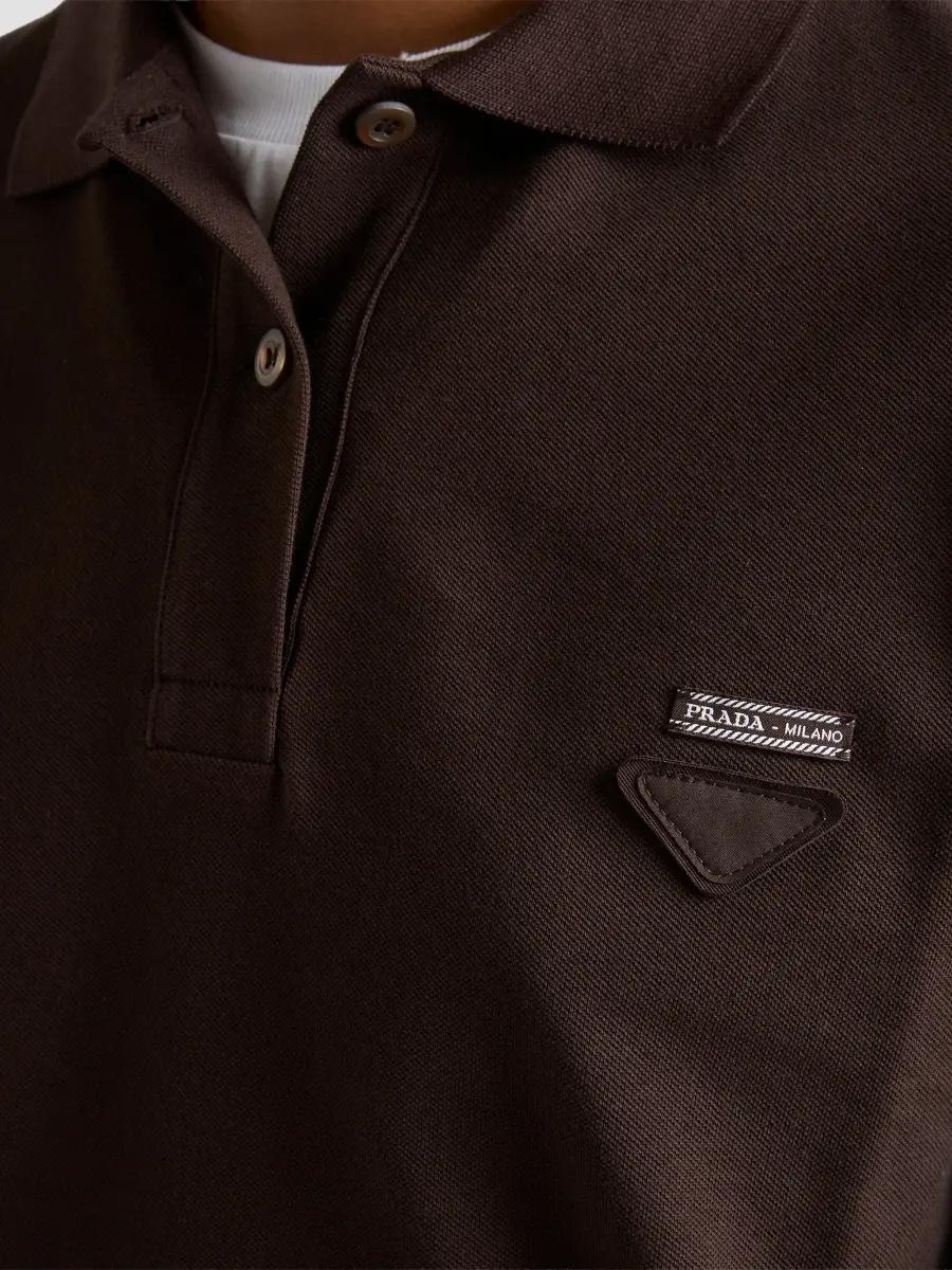 Prada Women's Piqué and Jersey Polo Shirt | Thumbnail 6