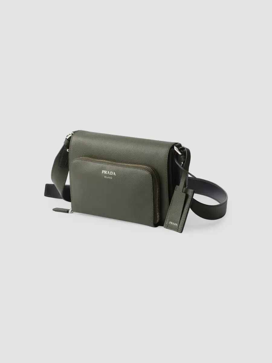 Prada Men's Saffiano Leather Shoulder Bag | Thumbnail 4