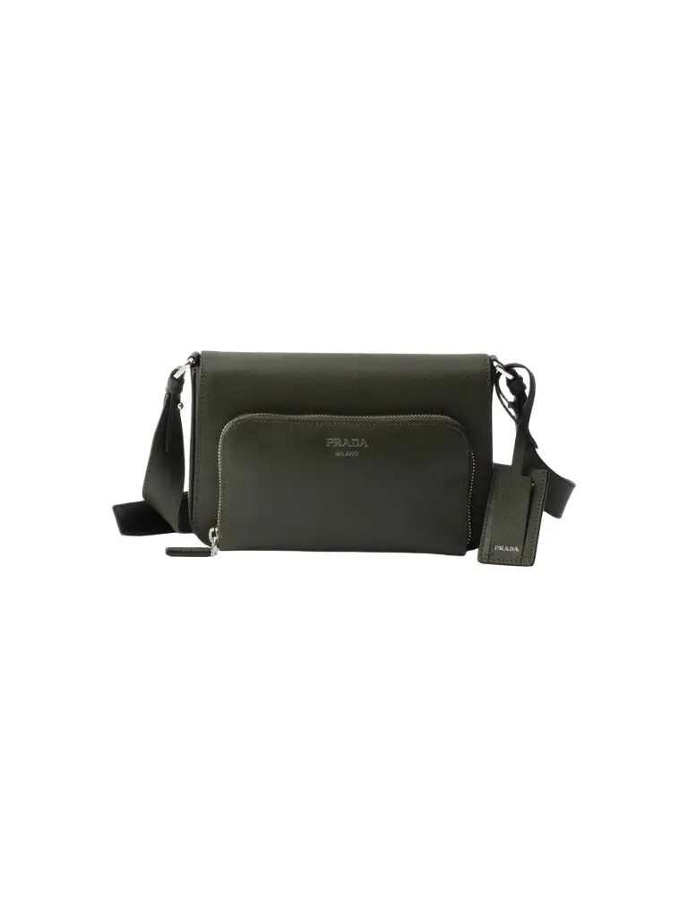 Prada Men's Saffiano Leather Shoulder Bag