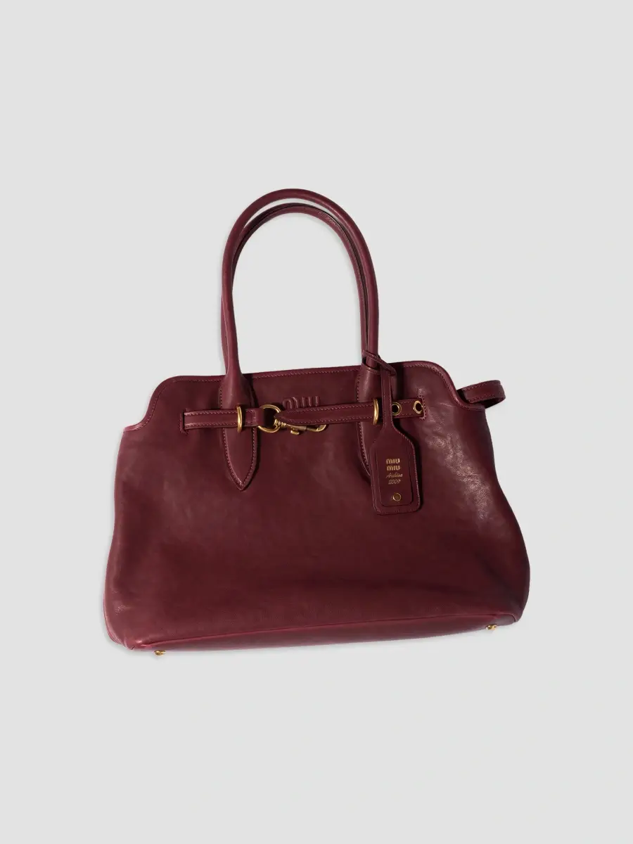 Miu Miu Women's Aventure Nappa Leather Shoulder Bag | Thumbnail 5 Miu Miu Women's Aventure Nappa Leather Shoulder Bag | Thumbnail 5