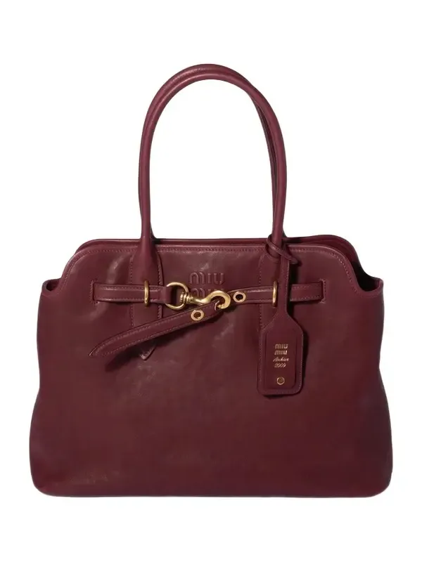 Miu Miu Women's Aventure Nappa Leather Shoulder Bag | Thumbnail 1 Miu Miu Women's Aventure Nappa Leather Shoulder Bag | Thumbnail 1