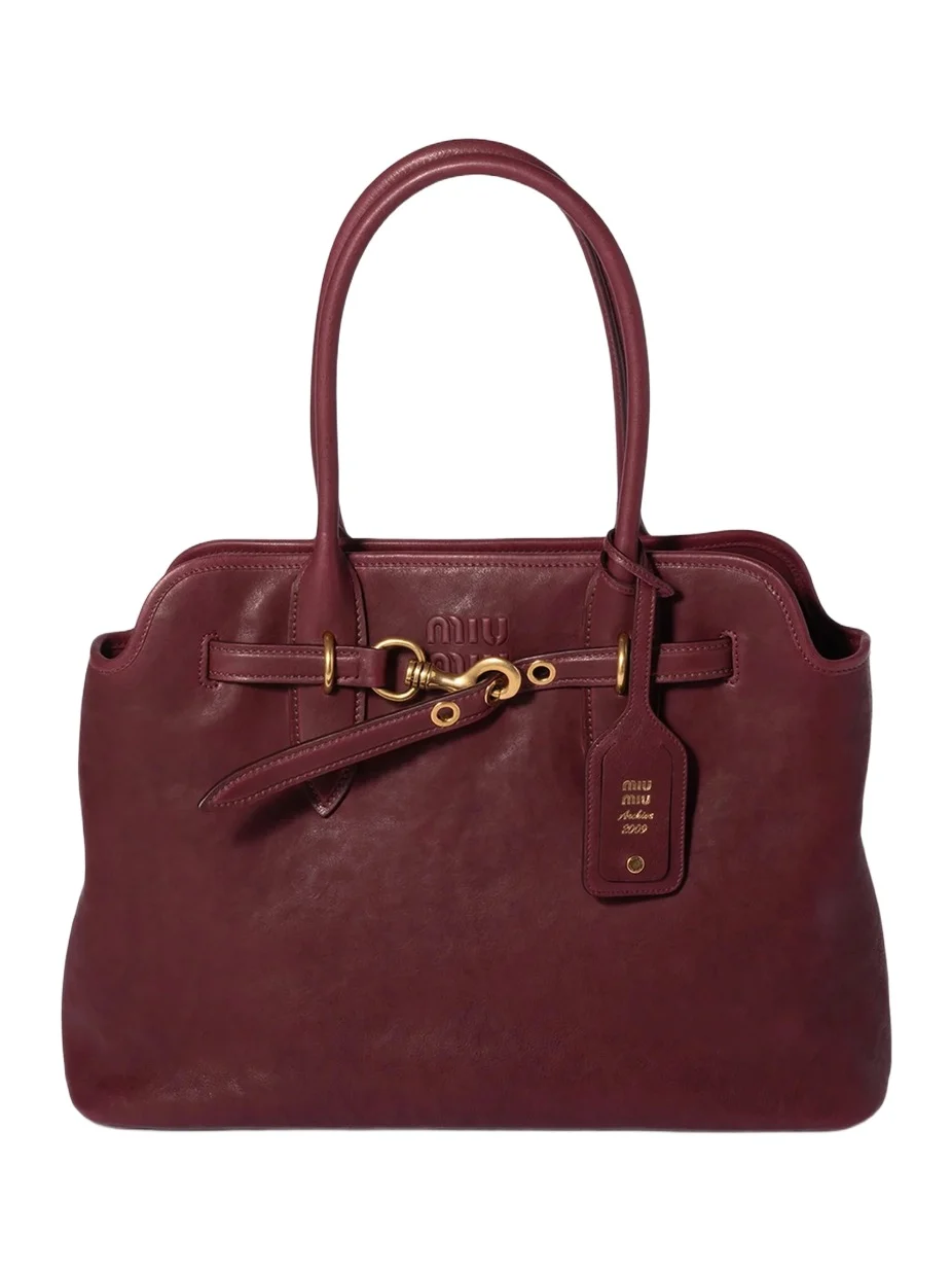 Miu Miu Women's Aventure Nappa Leather Shoulder Bag