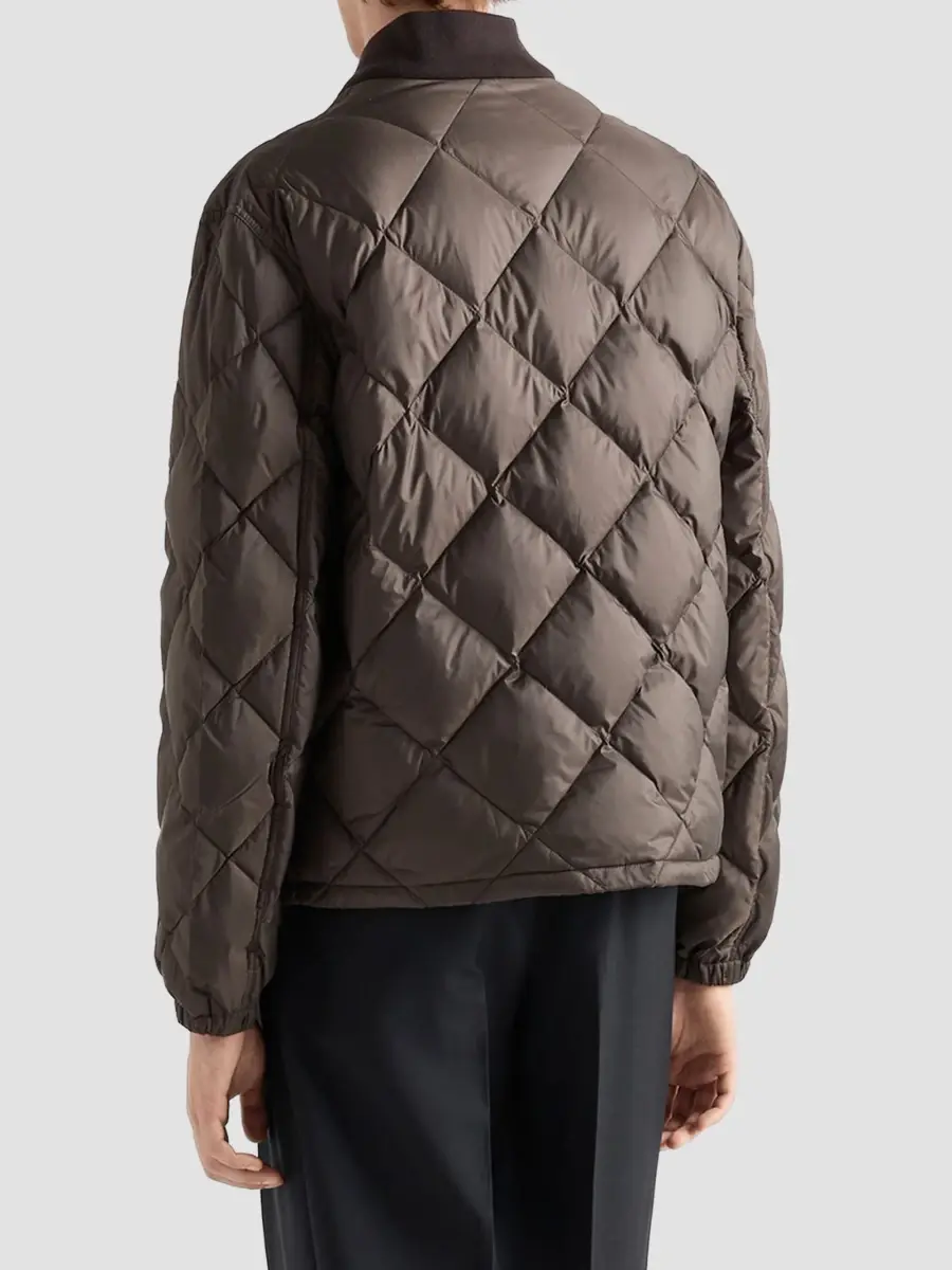 Prada Men's Short Technical Fabric Down Jacket | Thumbnail 4