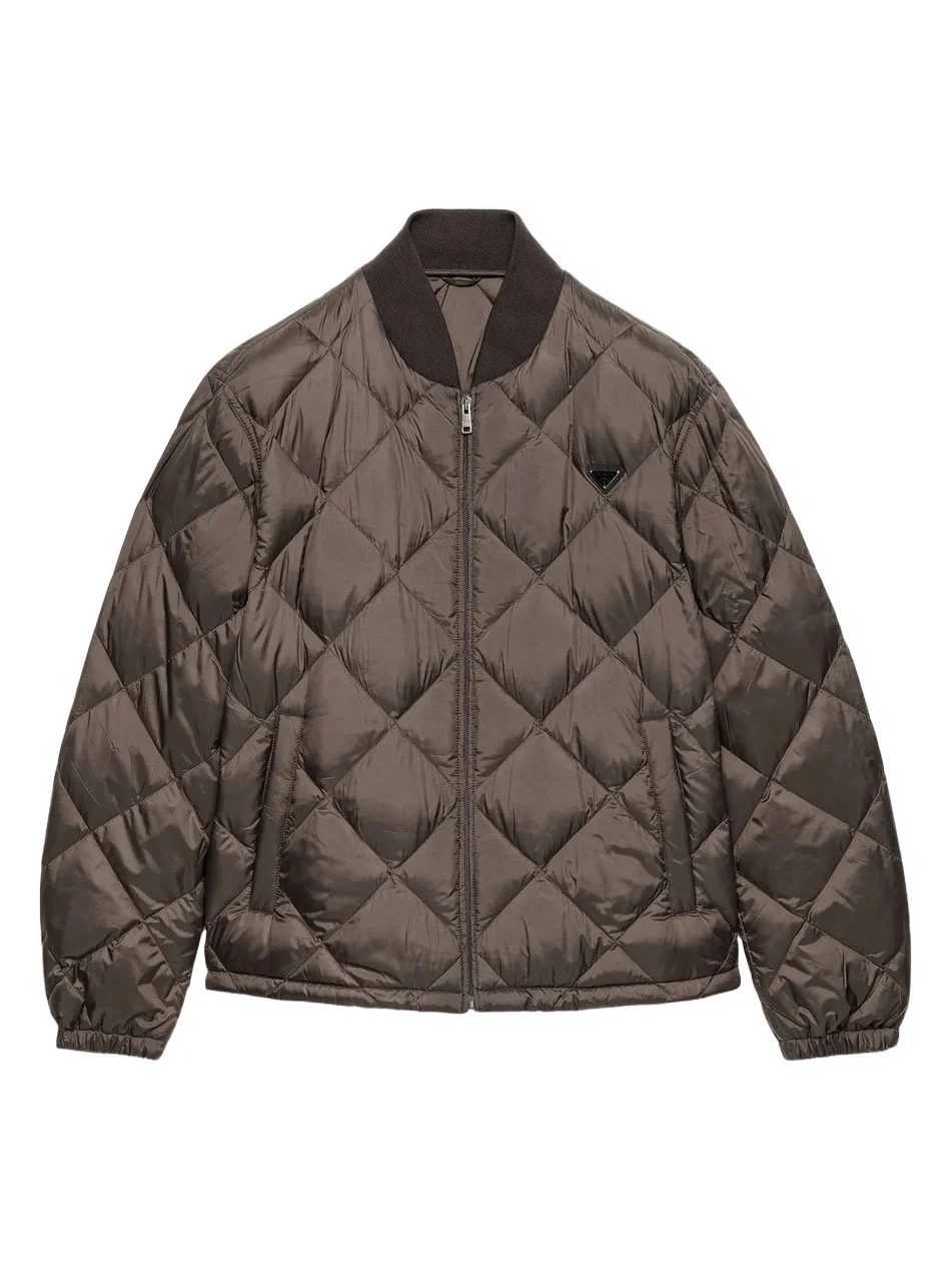 Prada Men's Short Technical Fabric Down Jacket