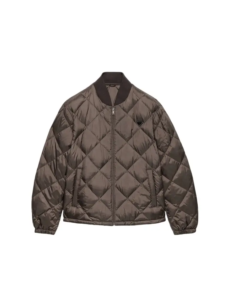 Prada Men's Short Technical Fabric Down Jacket