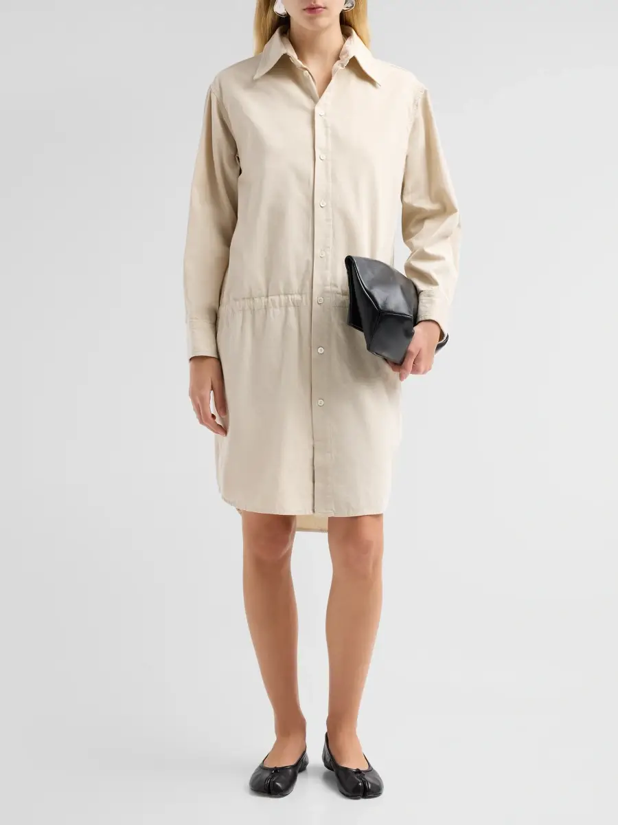 MM6 Maison Martin Margiela Women's Cotton Drawstring Knee-length Shirtdress | Thumbnail 2 MM6 Maison Martin Margiela Women's Cotton Drawstring Knee-length Shirtdress | Thumbnail 2