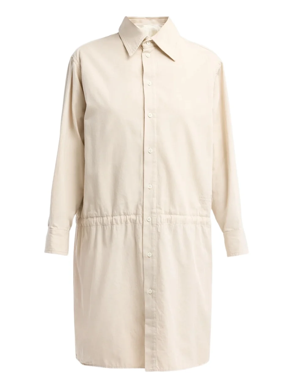 MM6 Maison Martin Margiela Women's Cotton Drawstring Knee-length Shirtdress