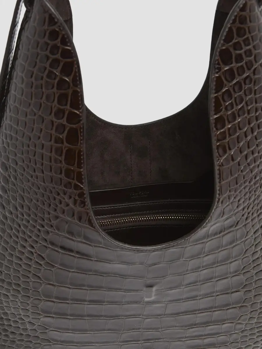 Tom Ford Women's Arc Croc-Embossed Mini Hobo Bag | Thumbnail 4 Tom Ford Women's Arc Croc-Embossed Mini Hobo Bag | Thumbnail 4