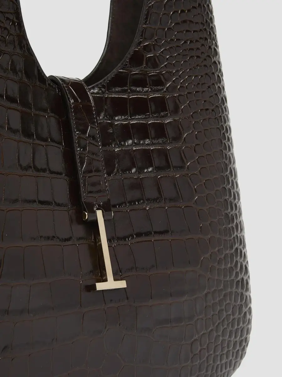 Tom Ford Women's Arc Croc-Embossed Mini Hobo Bag | Thumbnail 6 Tom Ford Women's Arc Croc-Embossed Mini Hobo Bag | Thumbnail 6