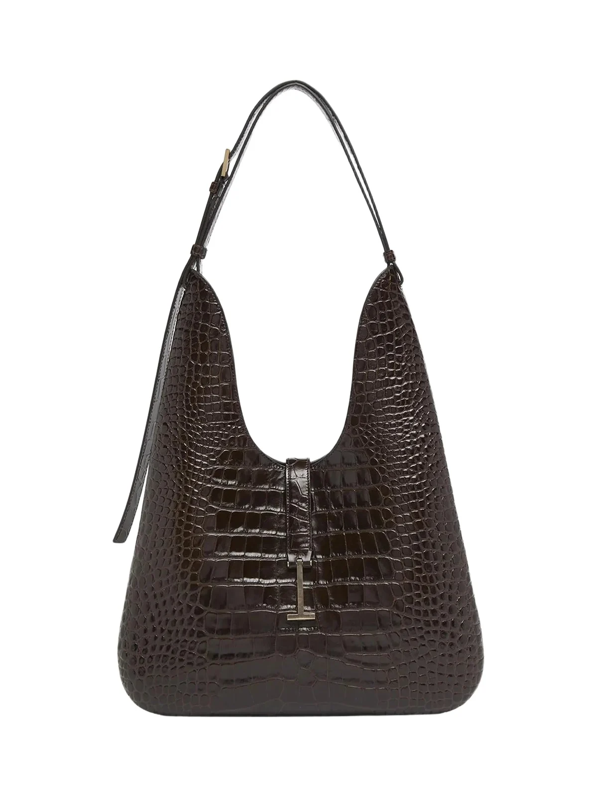 Tom Ford Women's Arc Croc-Embossed Mini Hobo Bag