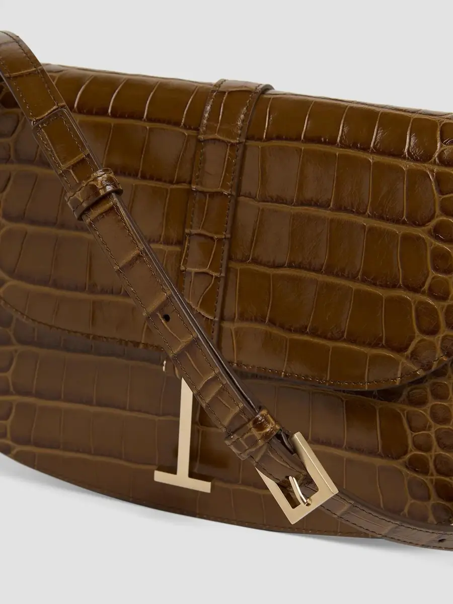 Tom Ford Women's Arc Small Croc-Embossed Shoulder Bag | Thumbnail 6