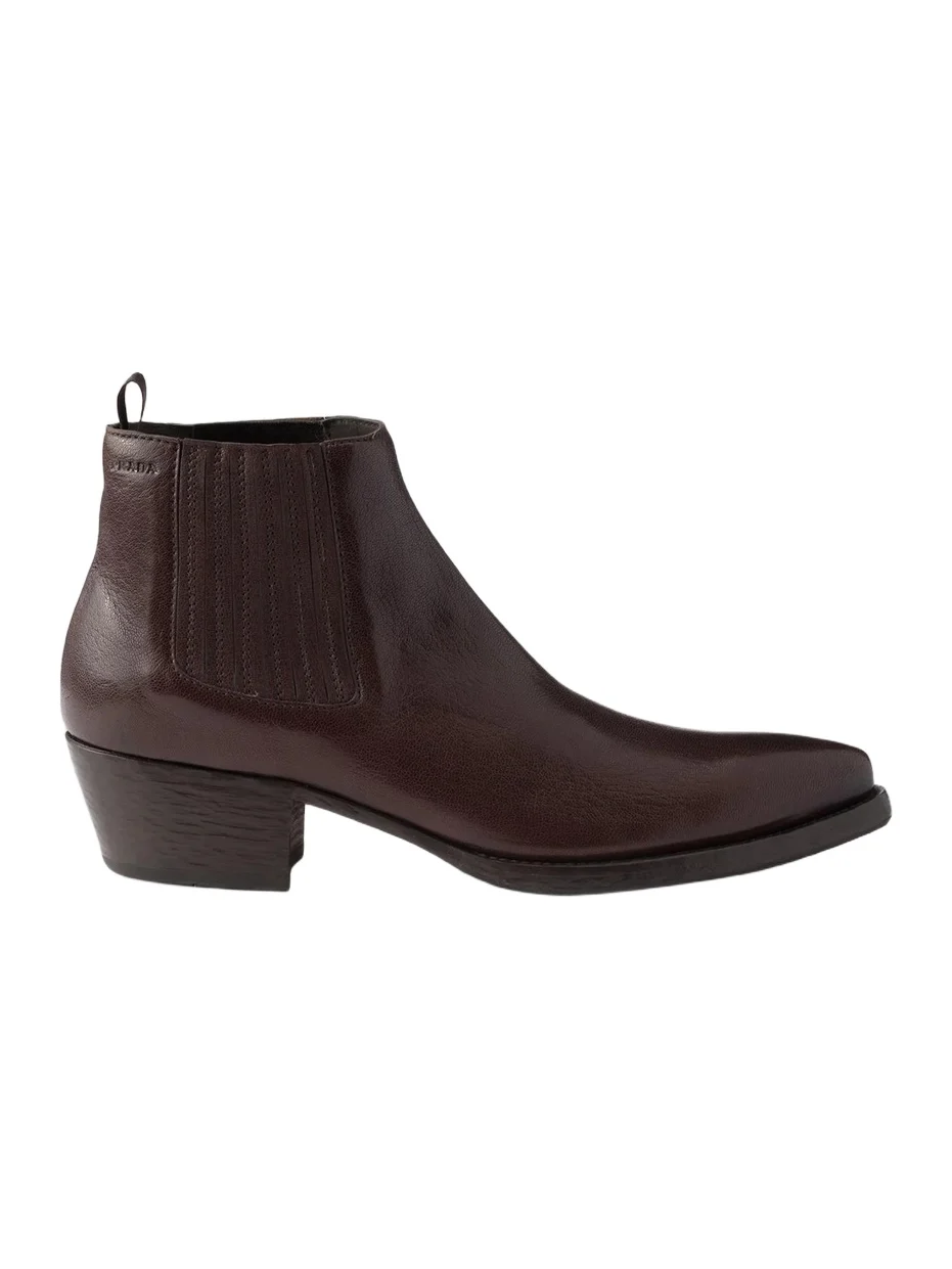 Prada Men's Leather Chelsea Boots