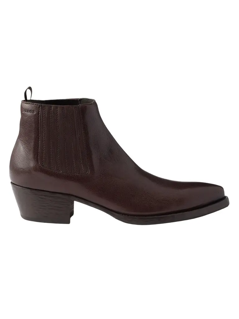 Prada Men's Leather Chelsea Boots