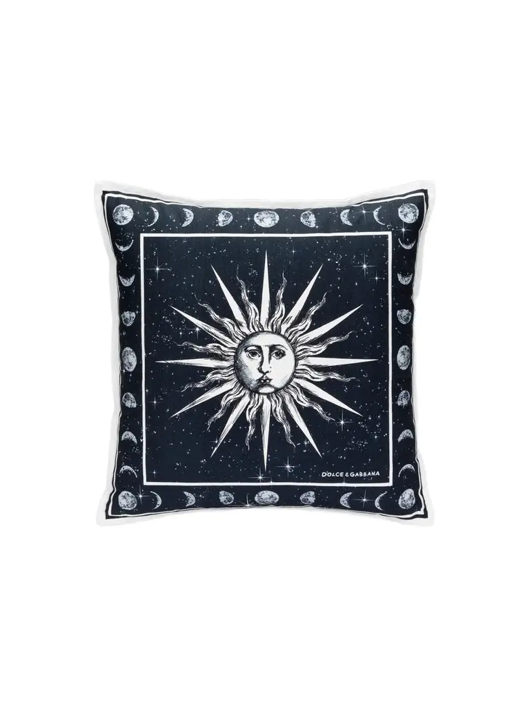 Dolce & Gabbana Zodiaco Cotton Canvas Pillow