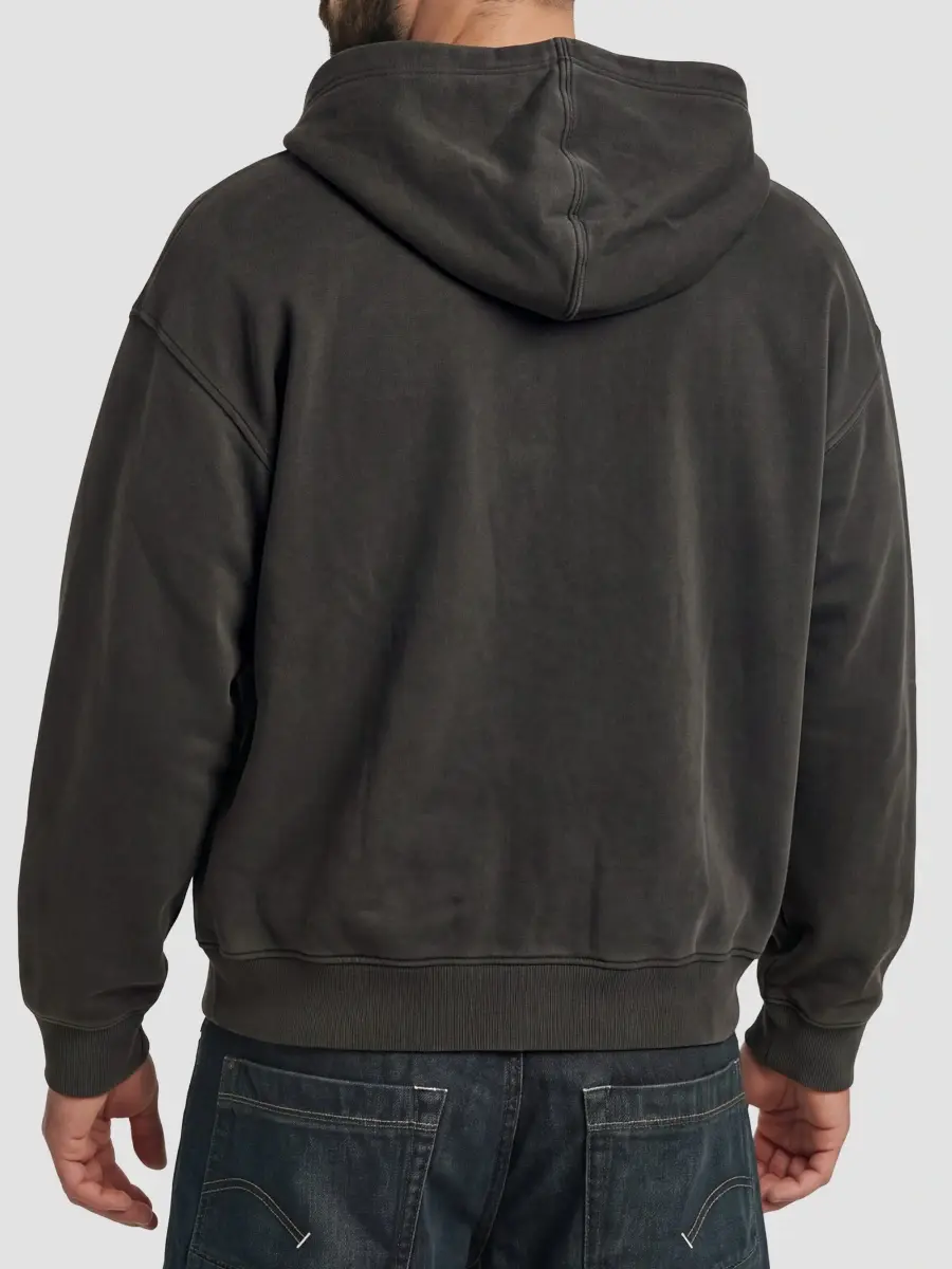 G-Star Men's Chest Logo Full-Zip Cotton Hoodie | Thumbnail 3