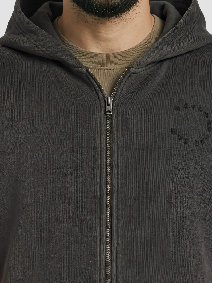 G-Star Men's Chest Logo Full-Zip Cotton Hoodie | Thumbnail 6