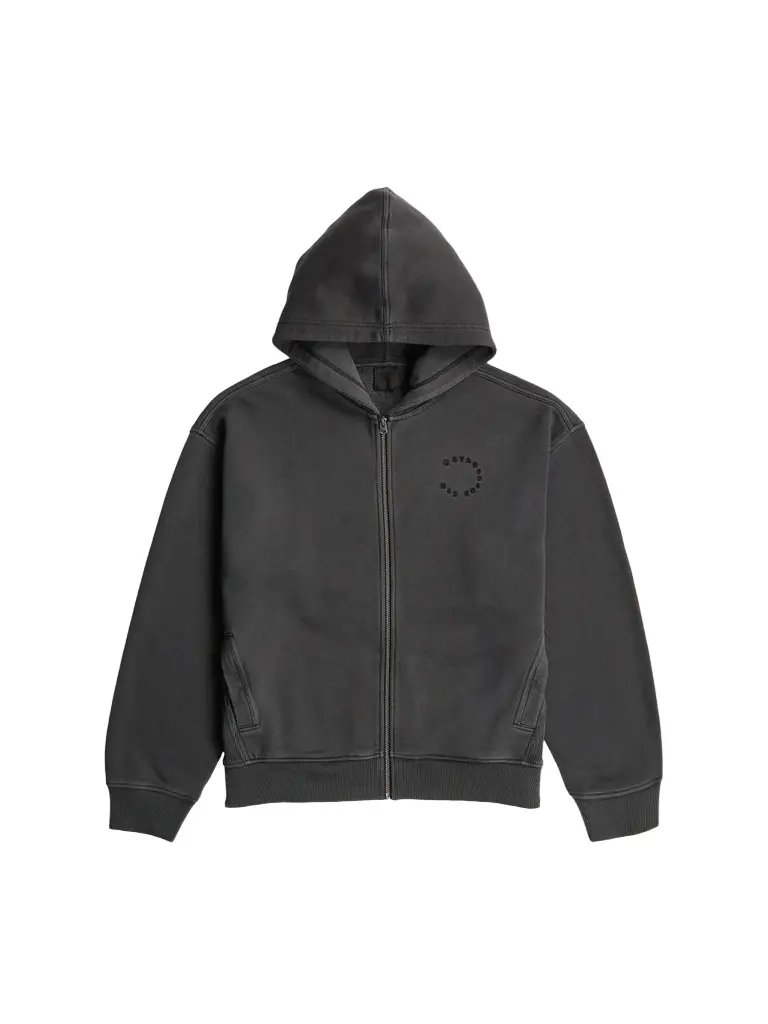 G-Star Men's Chest Logo Full-Zip Cotton Hoodie