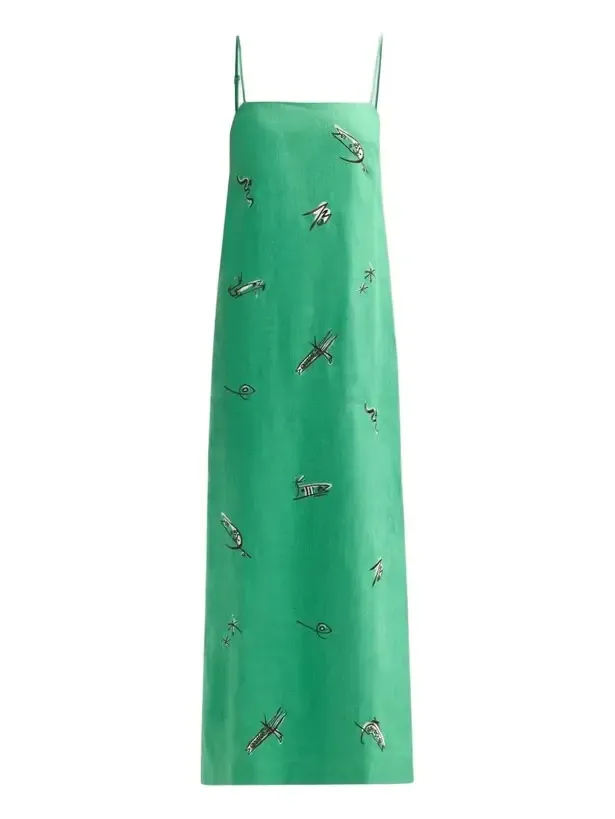 ALÉMAIS Women's Wanda Linen-Blend Maxi Dress