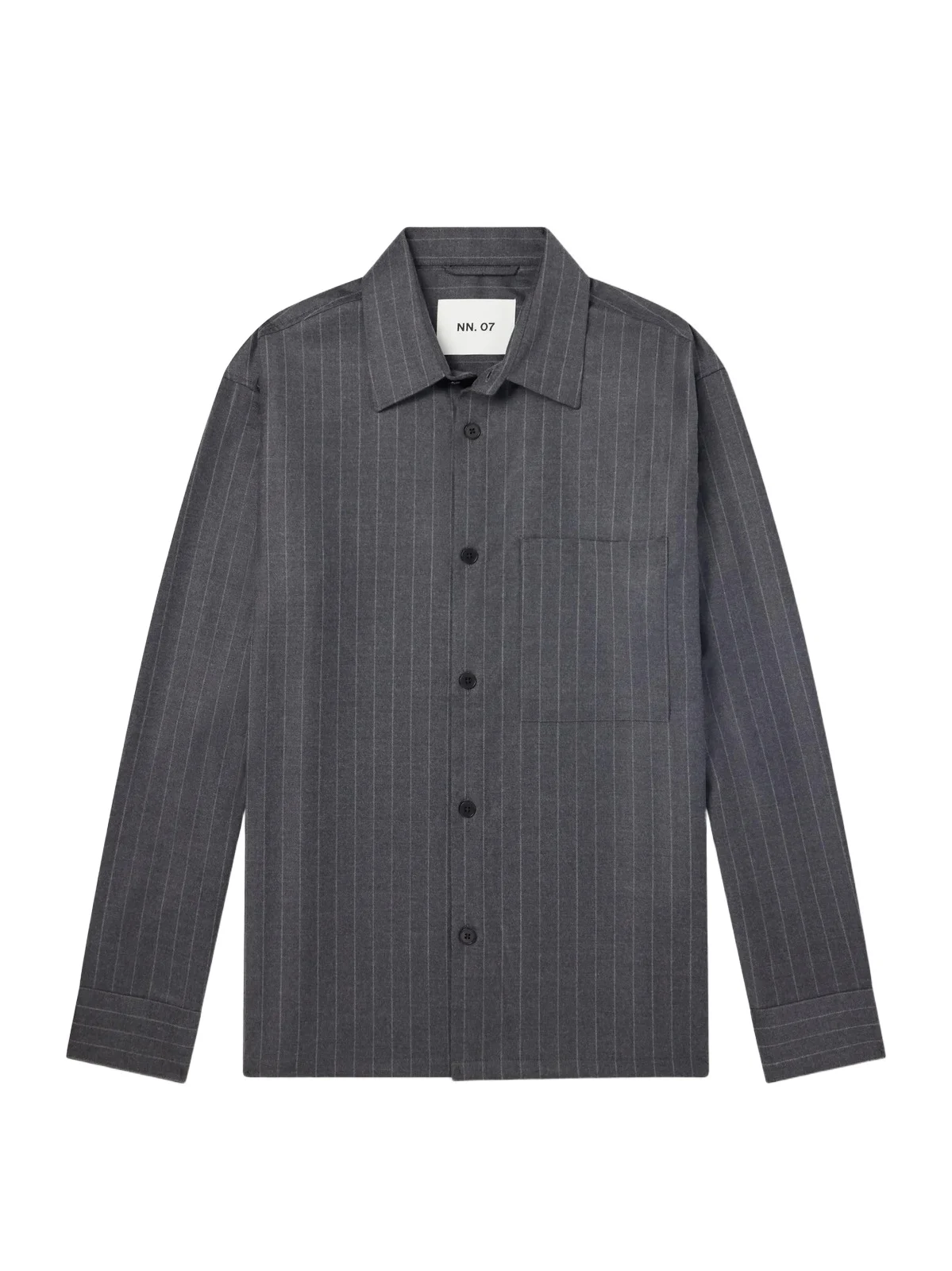 NN07 Freddy 10052 Pinstriped Wool-Blend Flannel Shirt - Men
