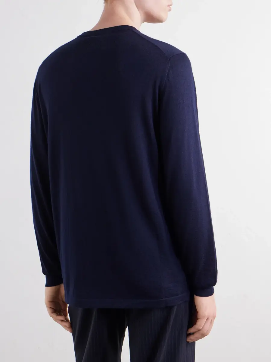 Thom Sweeney Cashmere and Silk-Blend Sweater - Men | Thumbnail 4