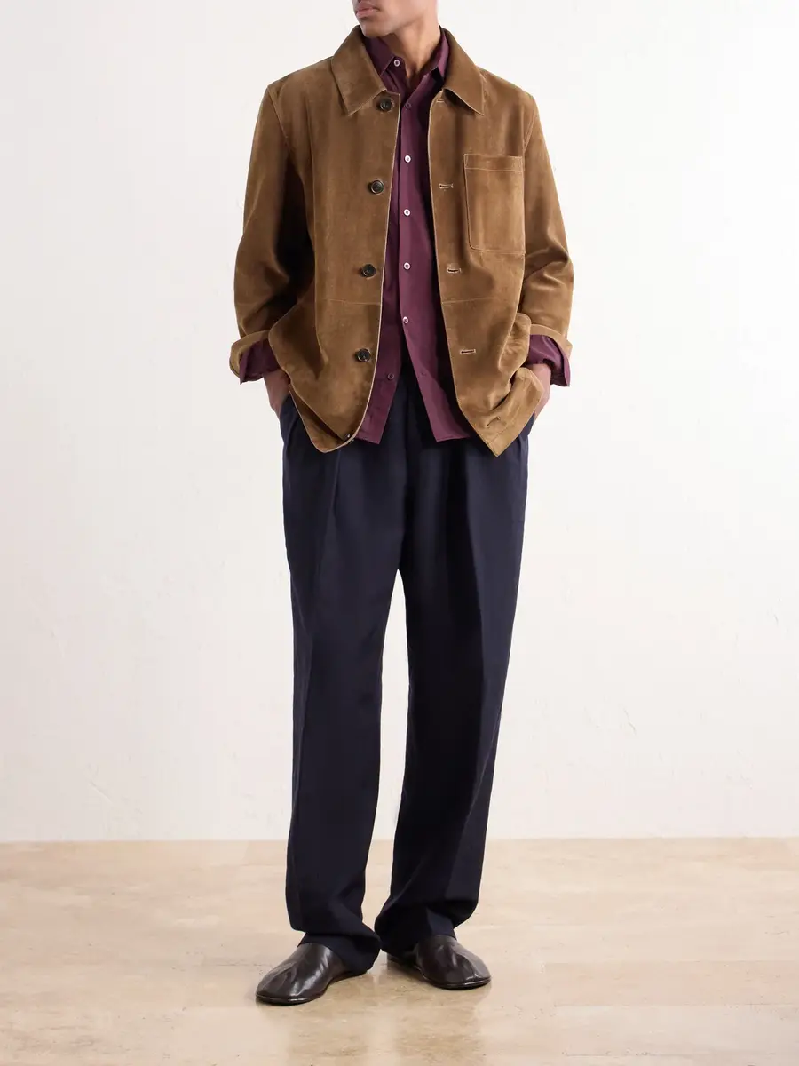 Kaptain Sunshine Straight-Leg Pleated Cashmere and Linen-Blend Twill Trousers - Men | Thumbnail 2