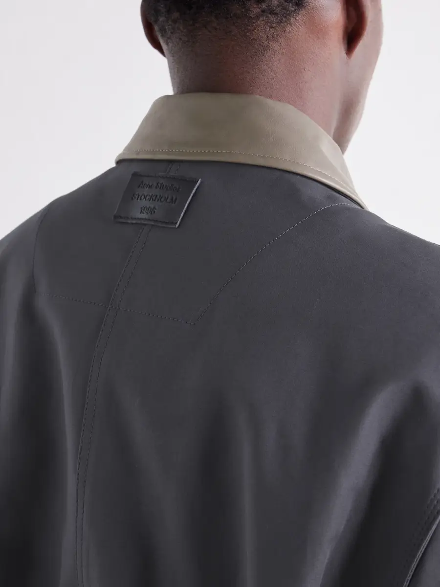 Acne Studios Opado Leather-Trimmed Cotton-Satin Blouson Jacket - Men | Thumbnail 5 Acne Studios Opado Leather-Trimmed Cotton-Satin Blouson Jacket - Men | Thumbnail 5