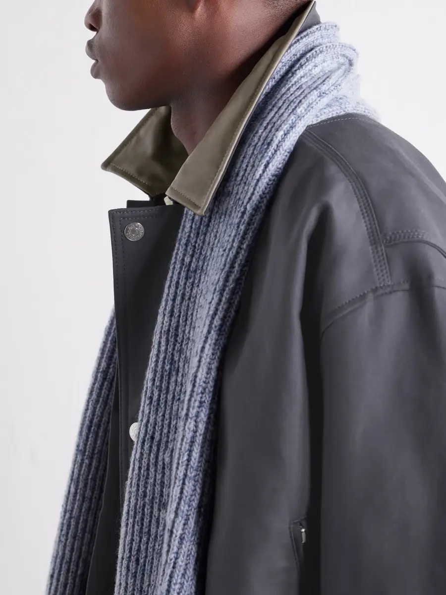 Acne Studios Opado Leather-Trimmed Cotton-Satin Blouson Jacket - Men | Thumbnail 6 Acne Studios Opado Leather-Trimmed Cotton-Satin Blouson Jacket - Men | Thumbnail 6
