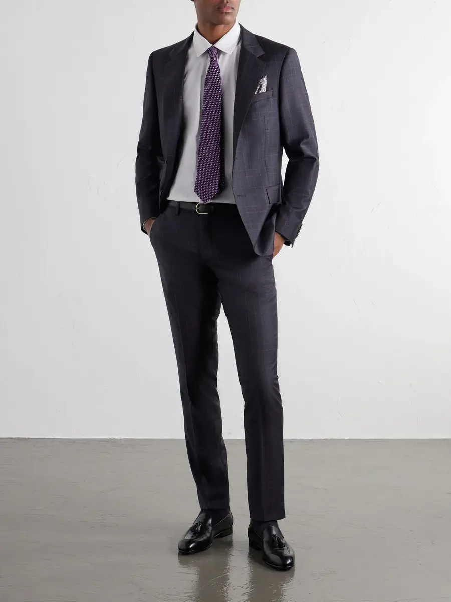 MR P. Straight-Leg Checked Wool-Twill Trousers - Men | Thumbnail 2 MR P. Straight-Leg Checked Wool-Twill Trousers - Men | Thumbnail 2