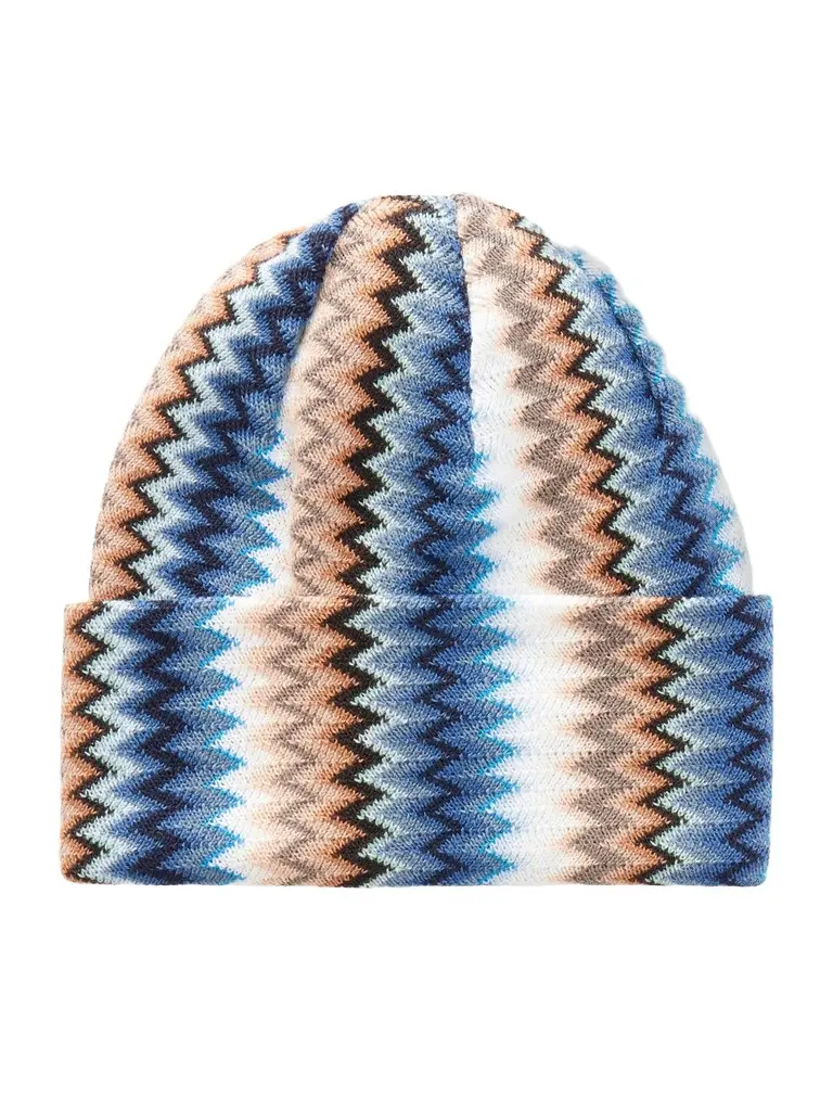 Missoni Striped Crochet-Knit Wool-Blend Beanie - Men