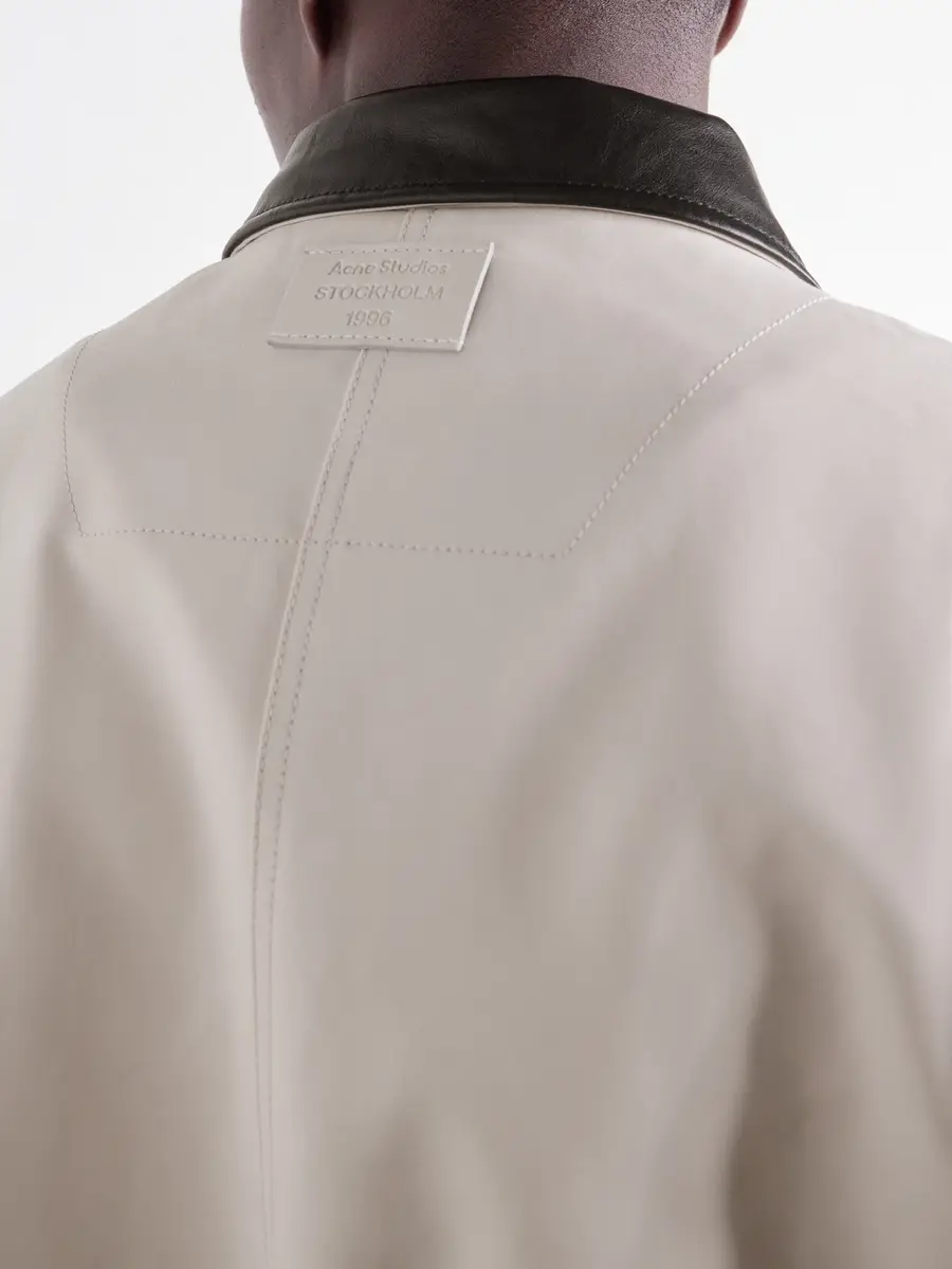 Acne Studios Opado Leather-Trimmed Cotton-Satin Blouson Jacket - Men | Thumbnail 5 Acne Studios Opado Leather-Trimmed Cotton-Satin Blouson Jacket - Men | Thumbnail 5