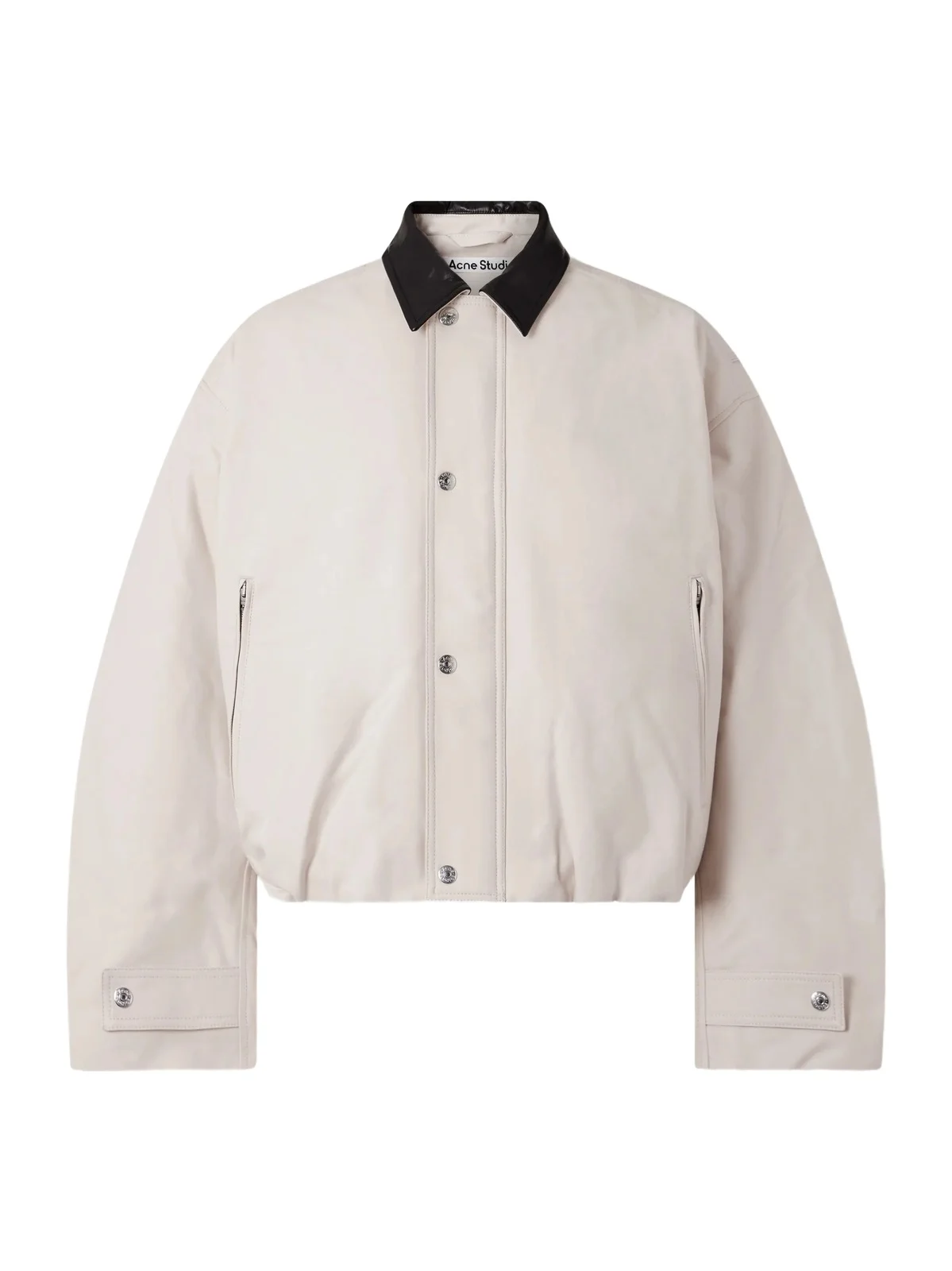 Acne Studios Opado Leather-Trimmed Cotton-Satin Blouson Jacket - Men