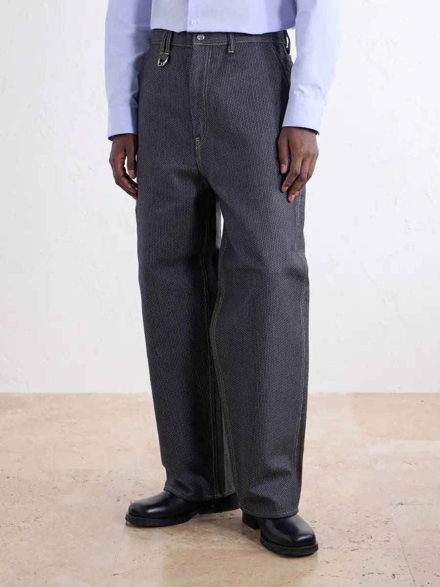 KAPITAL Straight-Leg Cotton-Jacquard Trousers - Men | Thumbnail 3 KAPITAL Straight-Leg Cotton-Jacquard Trousers - Men | Thumbnail 3