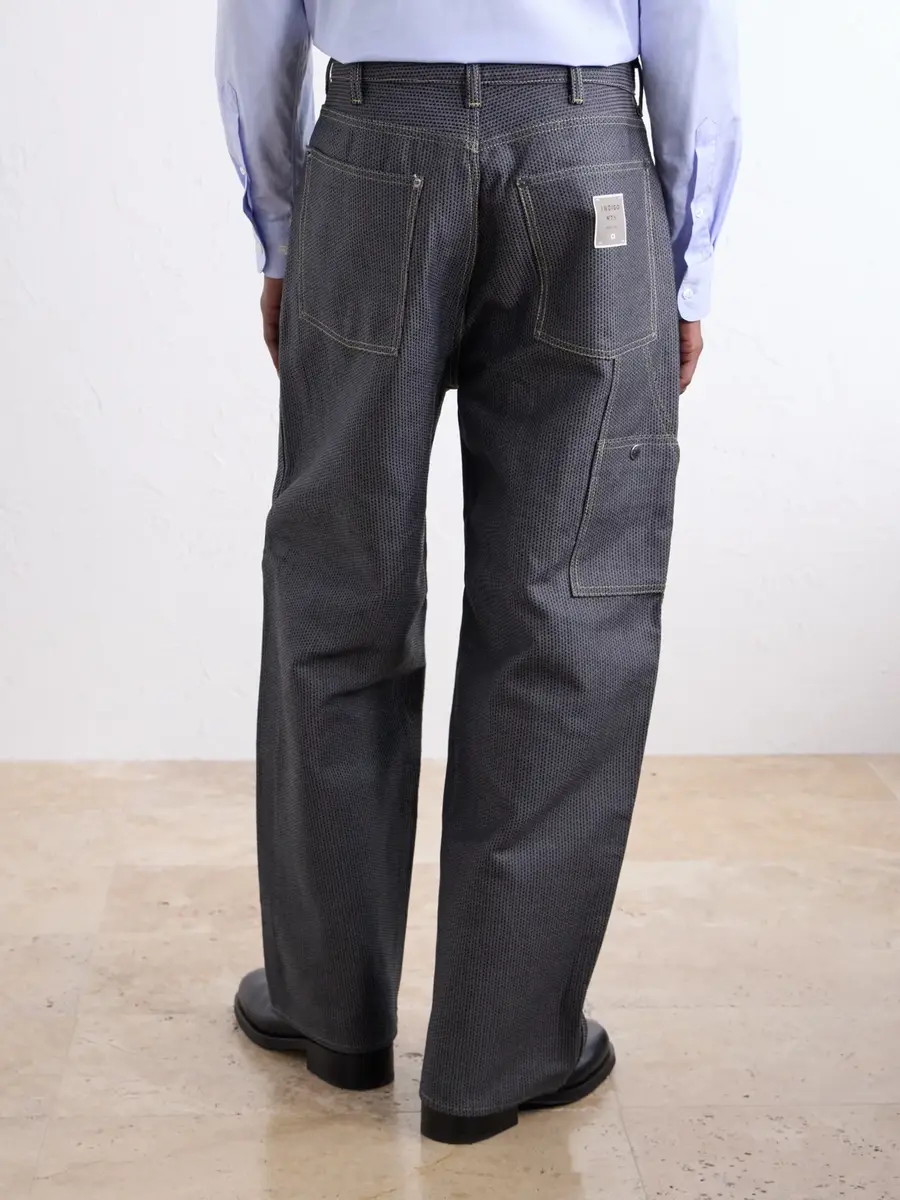 KAPITAL Straight-Leg Cotton-Jacquard Trousers - Men | Thumbnail 4 KAPITAL Straight-Leg Cotton-Jacquard Trousers - Men | Thumbnail 4