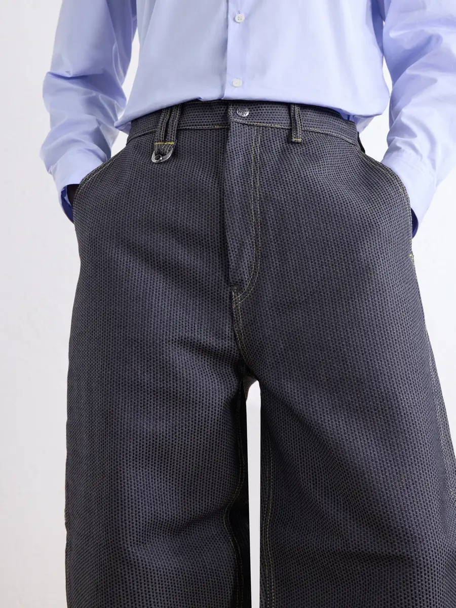 KAPITAL Straight-Leg Cotton-Jacquard Trousers - Men | Thumbnail 5 KAPITAL Straight-Leg Cotton-Jacquard Trousers - Men | Thumbnail 5