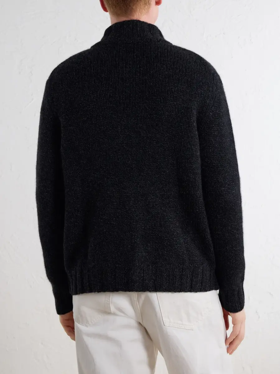 N.Peal Shearling-Trimmed Cashmere Cardigan - Men | Thumbnail 4 N.Peal Shearling-Trimmed Cashmere Cardigan - Men | Thumbnail 4