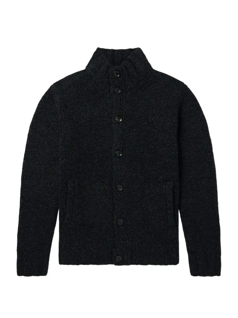 Shearling-Trimmed Cashmere Cardigan - Men