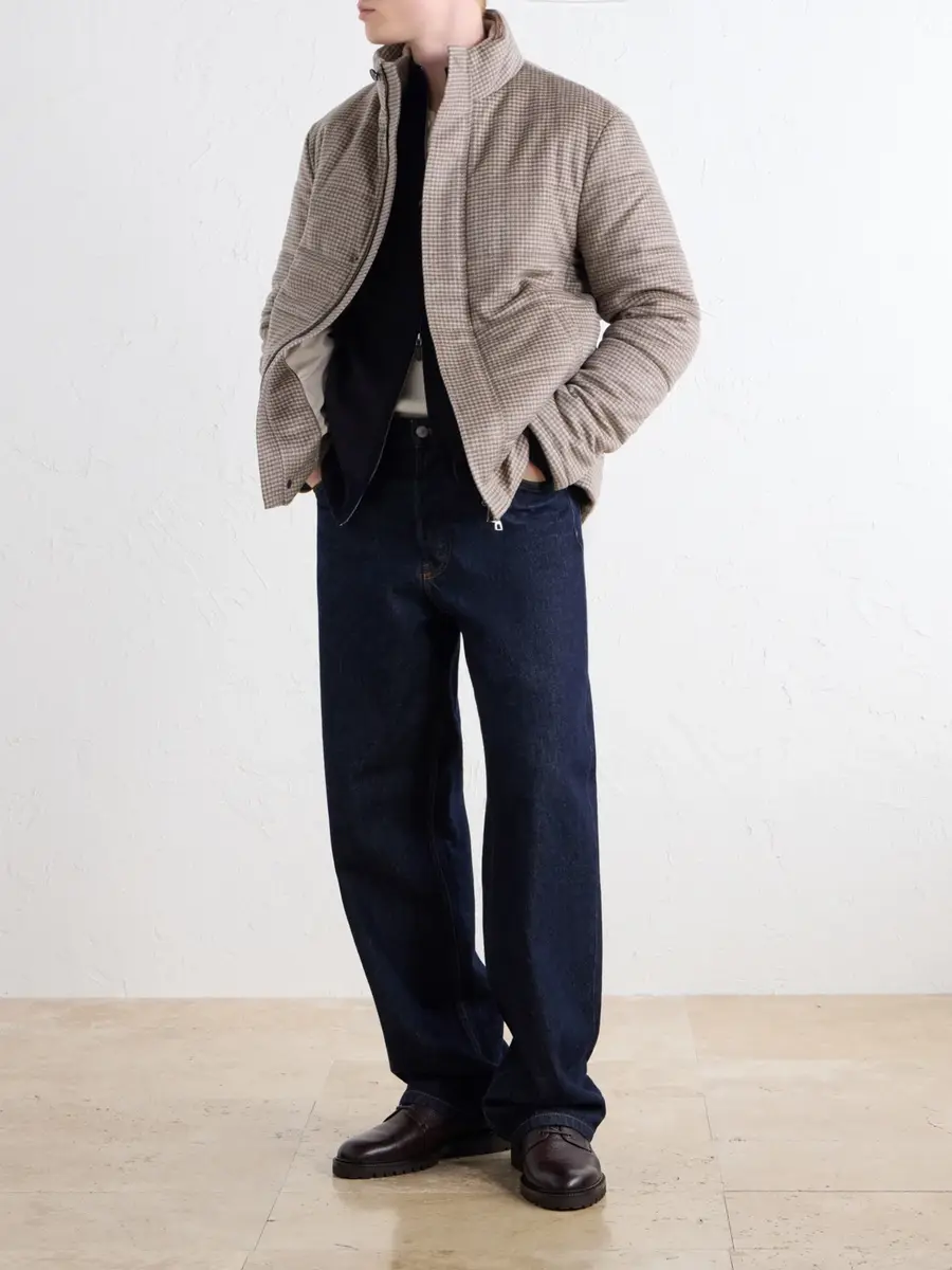 N.Peal Quilted Houndstooth Cashmere Jacket - Men | Thumbnail 2