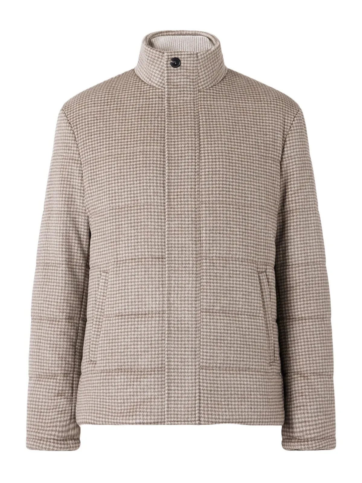 Quilted Houndstooth Cashmere Jacket - Men