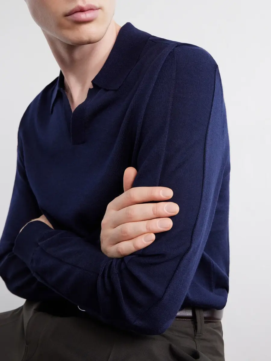 MR P. Rib-Trimmed Merino Wool and Silk-Blend Polo Shirt - Men | Thumbnail 5 MR P. Rib-Trimmed Merino Wool and Silk-Blend Polo Shirt - Men | Thumbnail 5
