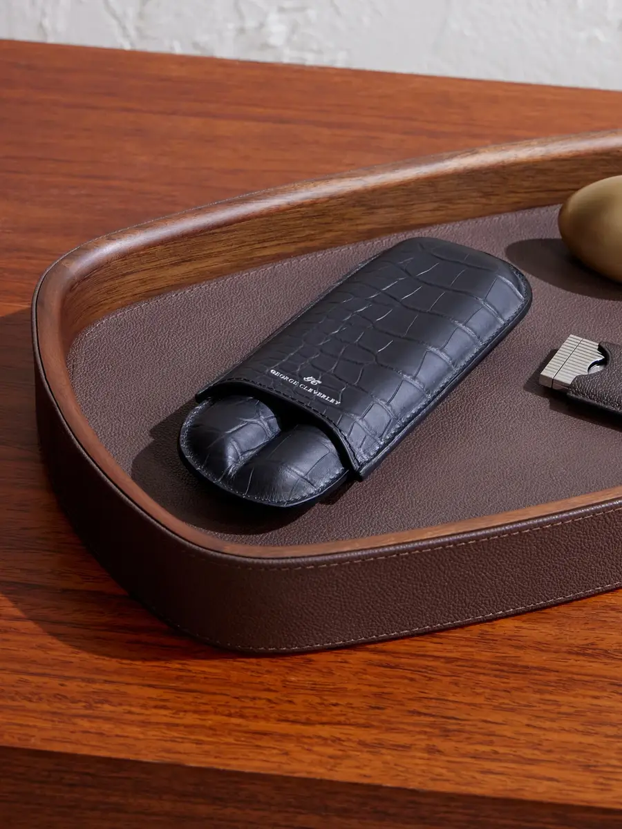 George Cleverley Croc-Embossed Leather Cigar Holder - Men | Thumbnail 2 George Cleverley Croc-Embossed Leather Cigar Holder - Men | Thumbnail 2