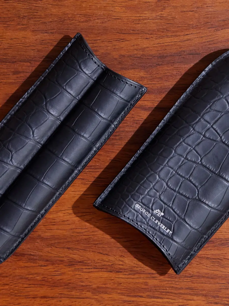George Cleverley Croc-Embossed Leather Cigar Holder - Men | Thumbnail 3 George Cleverley Croc-Embossed Leather Cigar Holder - Men | Thumbnail 3