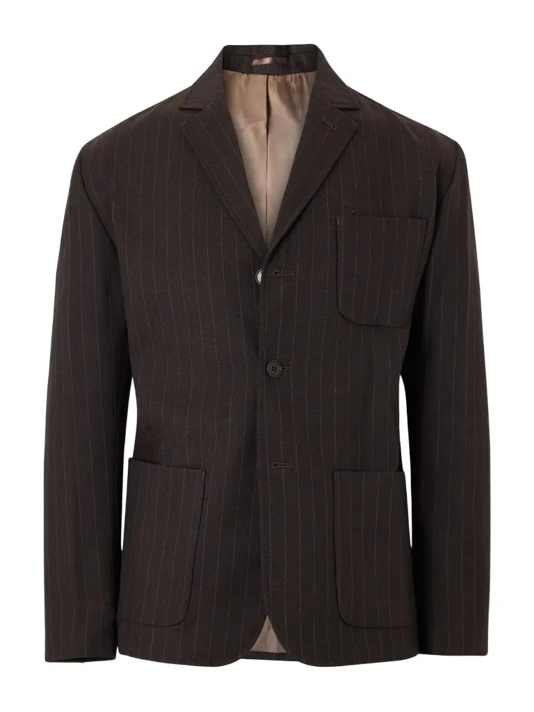NN07 Joe 10078 Pinstriped Wool-Twill Suit Jacket - Men
